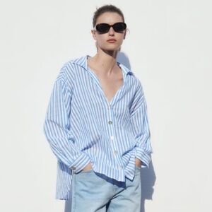 Zara Oversized Lace Shirt size S